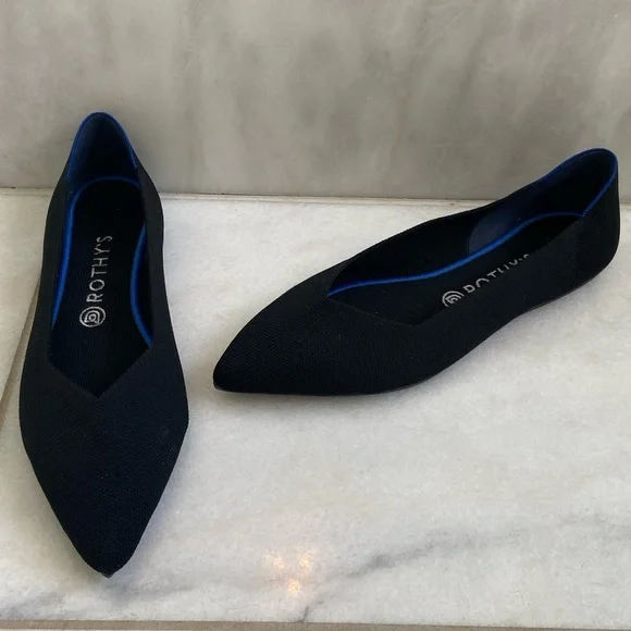 Rothy’s Black “The Point” Flats - Picture 3 of 12